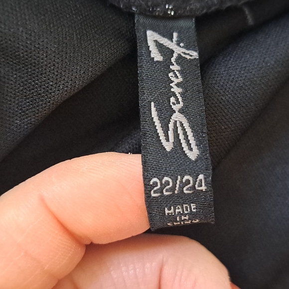 Seven Long Black/Gray Metalic Striped Fold Down Maxi Skirt. Size 22/24. NWOT - Picture 5 of 6